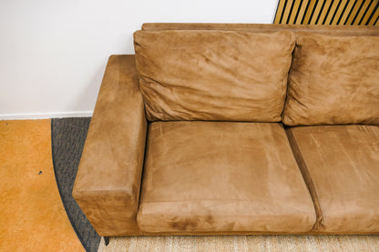 Refurbished Pronto Hoekbank Microvezel Cognac