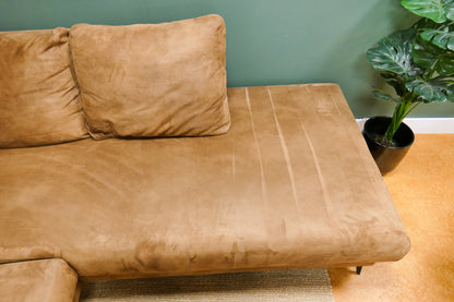 Refurbished Pronto Hoekbank Microvezel Cognac