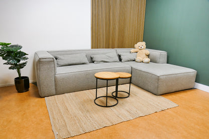 Refurbished Grijze Chaise Longue Woood Bean