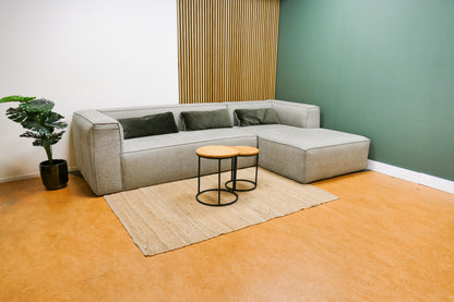 Refurbished Grijze Chaise Longue Woood Bean