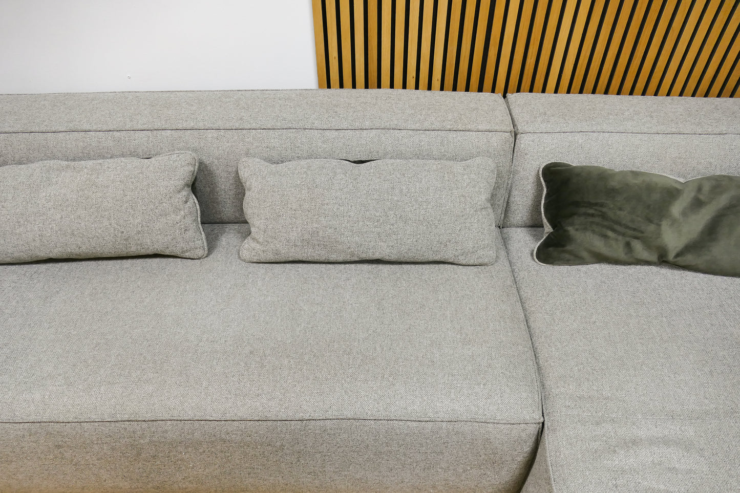 Refurbished Grijze Chaise Longue Woood Bean