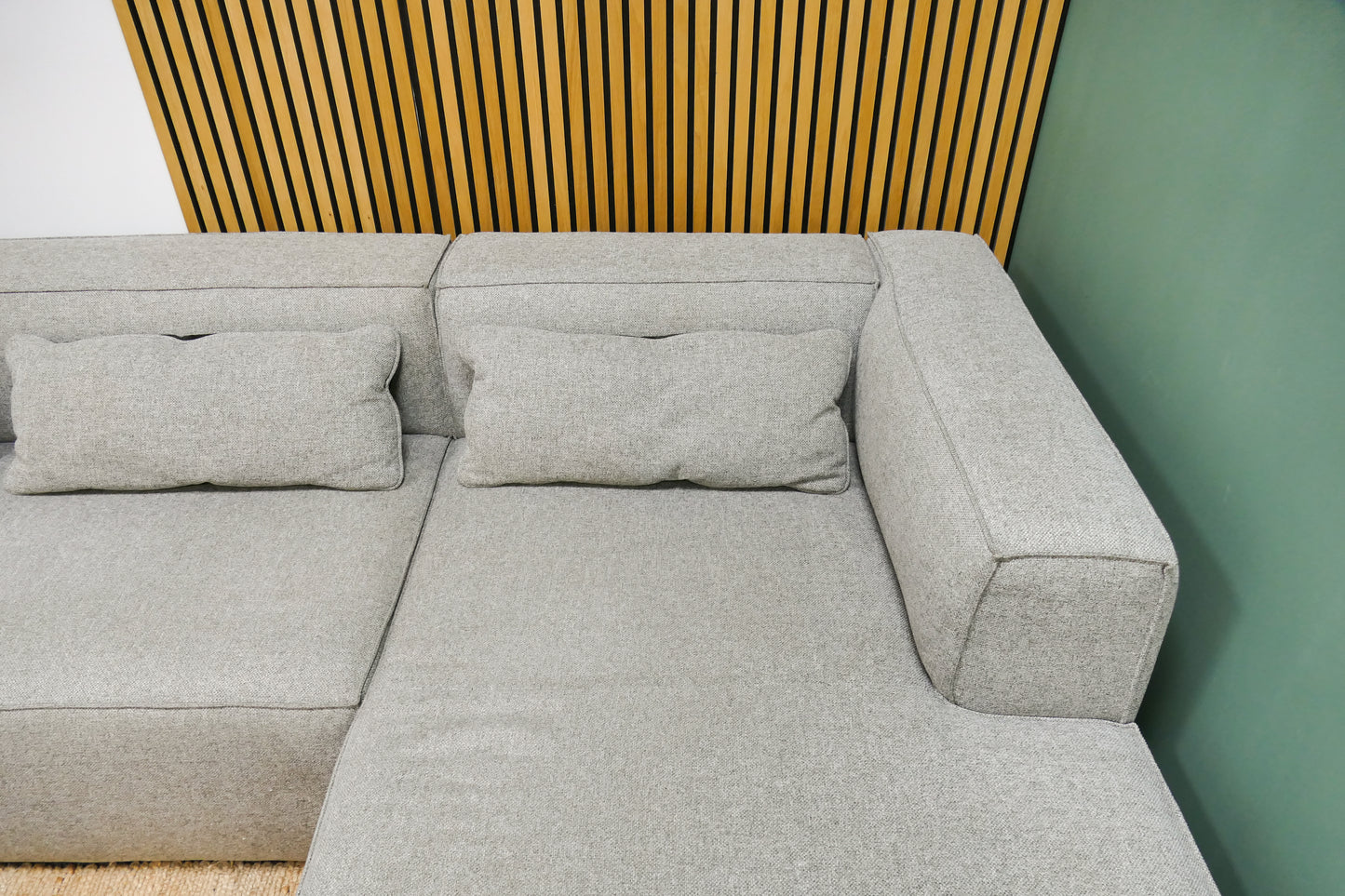 Refurbished Grijze Chaise Longue Woood Bean
