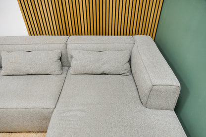 Refurbished Grijze Chaise Longue Woood Bean