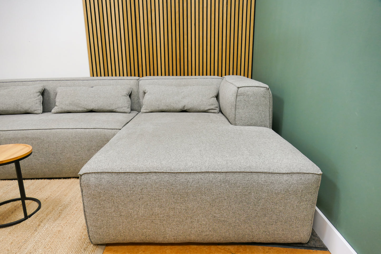 Refurbished Grijze Chaise Longue Woood Bean