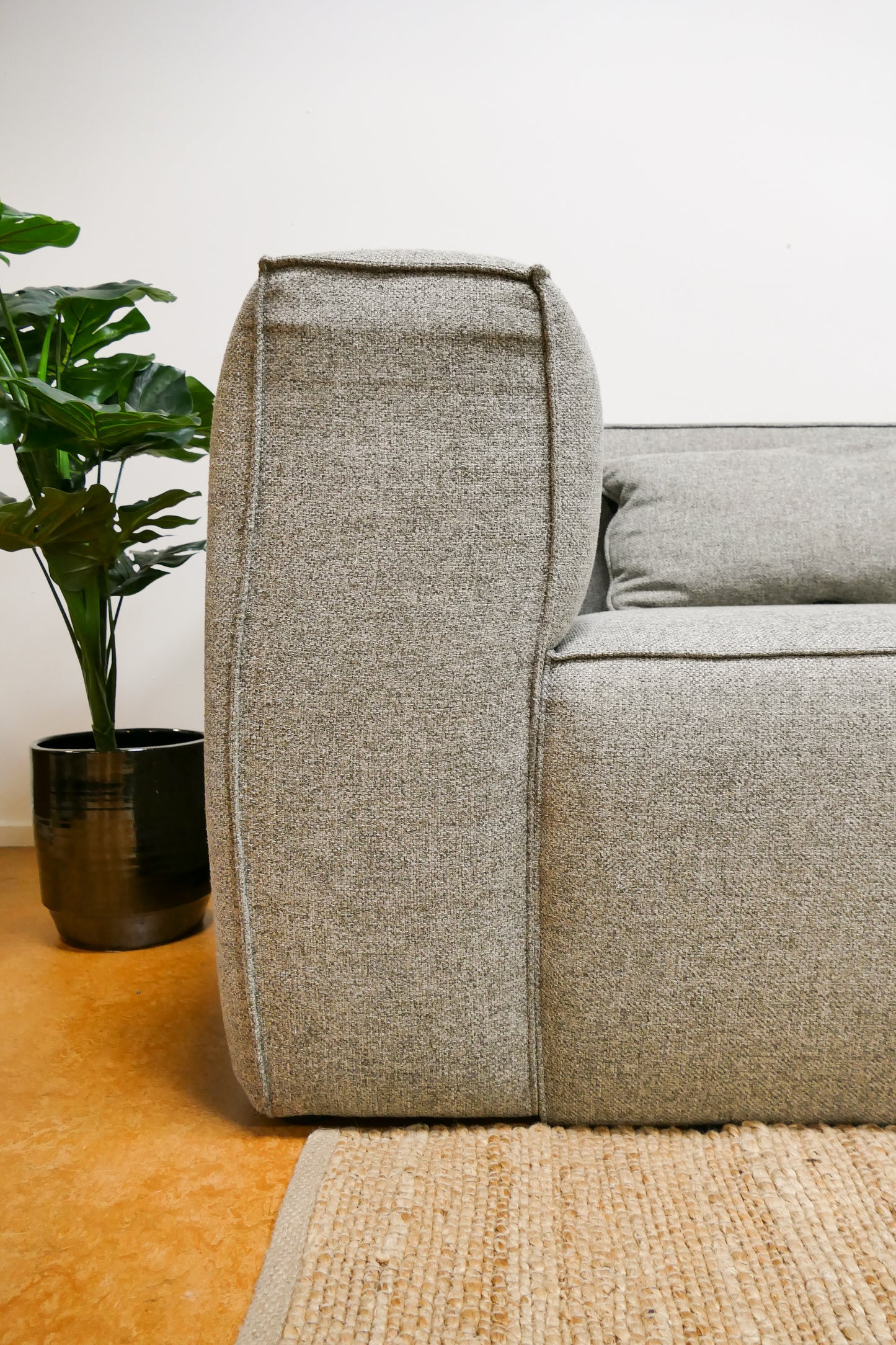 Refurbished Grijze Chaise Longue Woood Bean