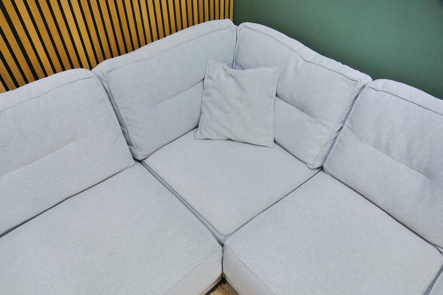Grote Lounge U bank lichtgrijs