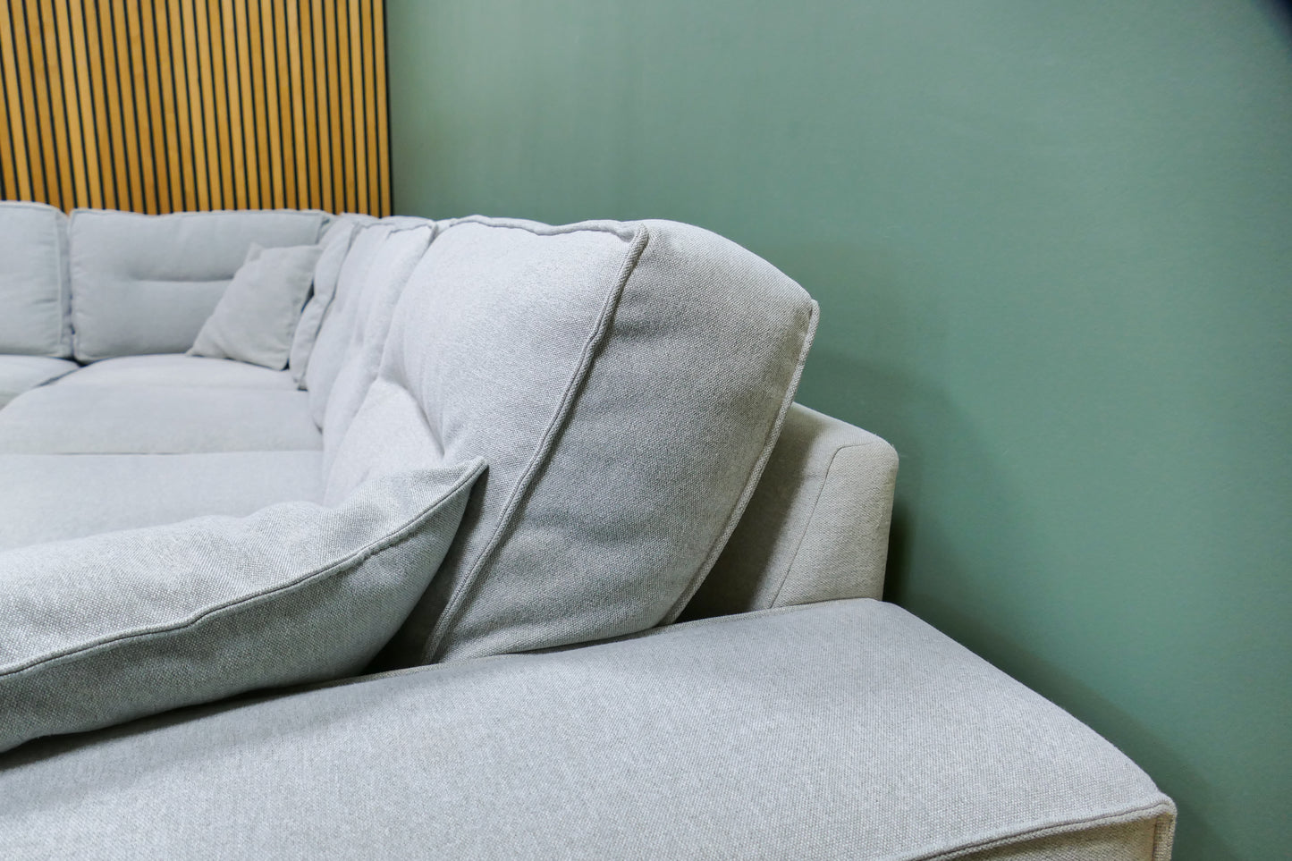 Grote Lounge U bank lichtgrijs