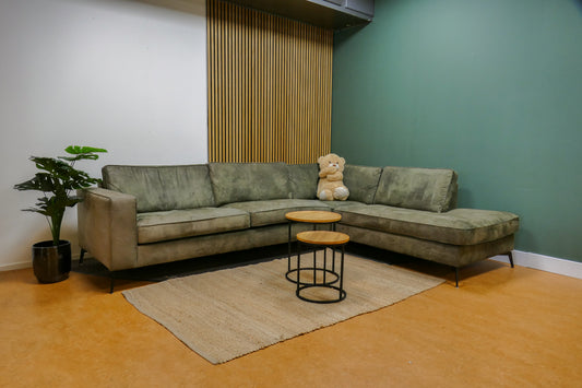 Refurbished Hoekbank Feelings Microvezel Groen