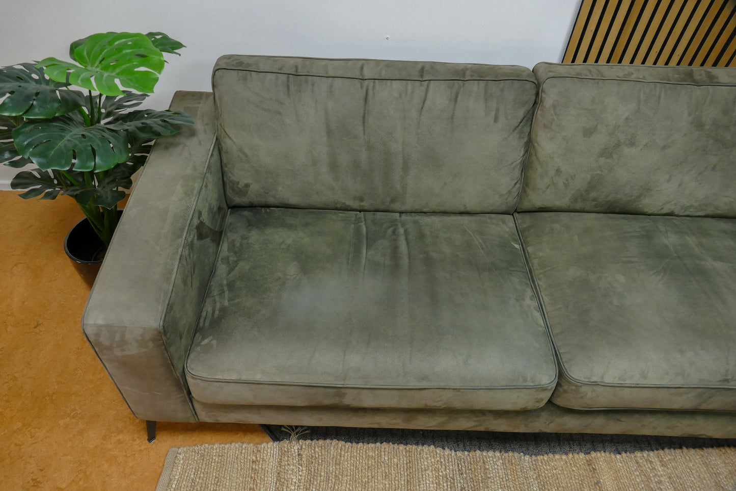 Refurbished Hoekbank Feelings Microvezel Groen