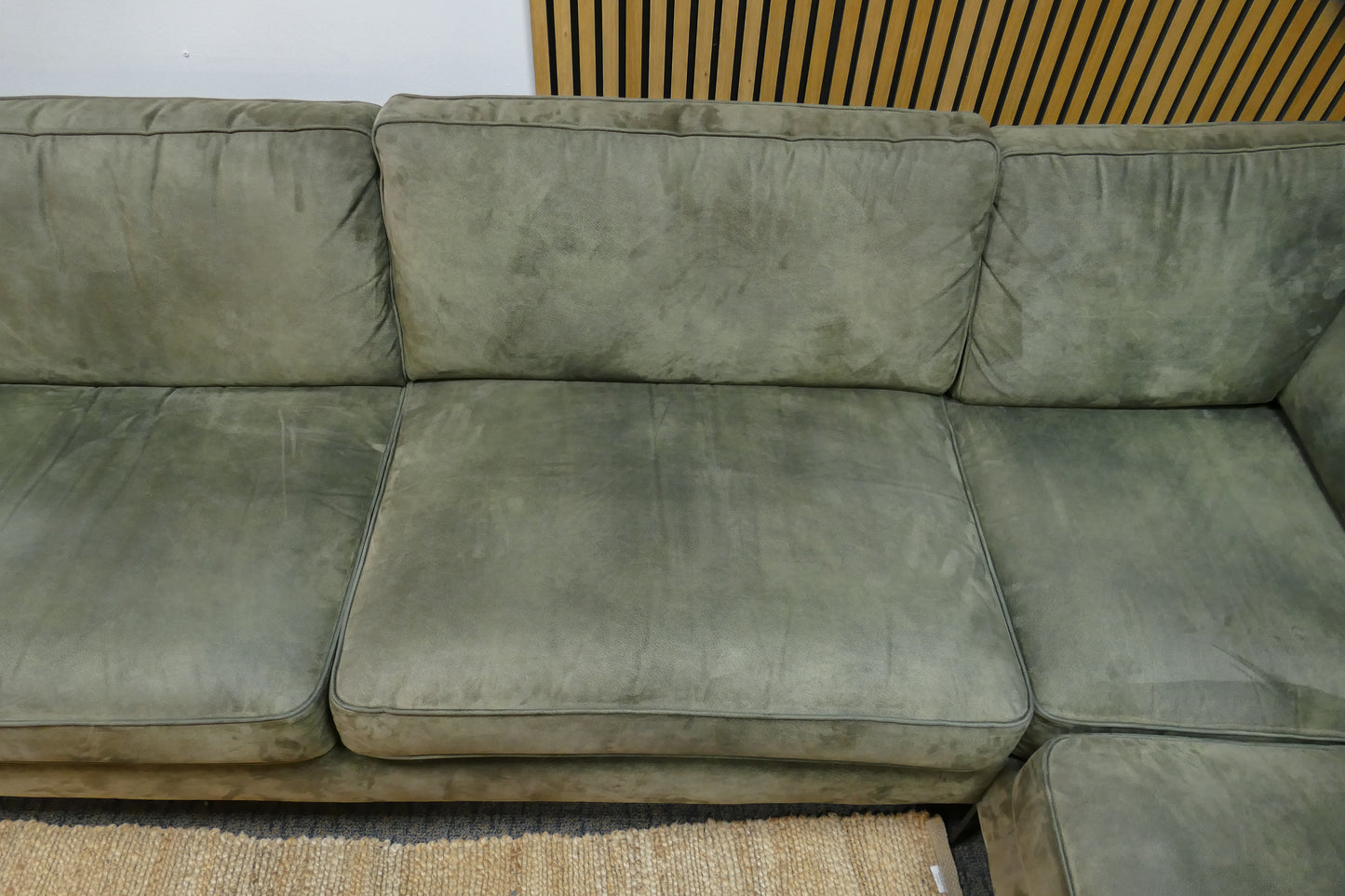 Refurbished Hoekbank Feelings Microvezel Groen
