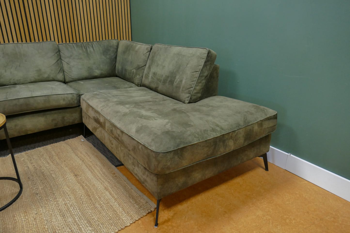 Refurbished Hoekbank Feelings Microvezel Groen