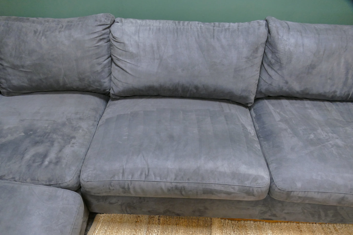 Refurbished Lounge Hoekbank Antraciet Microvezel