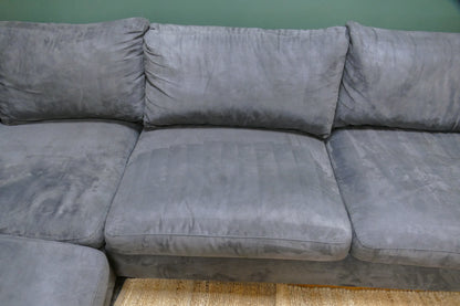Refurbished Lounge Hoekbank Antraciet Microvezel