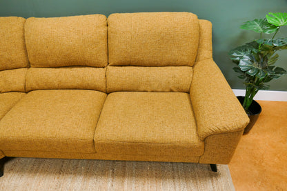Refurbished Hoekbank Zonnebloem Geel met Hoge Rugleuning