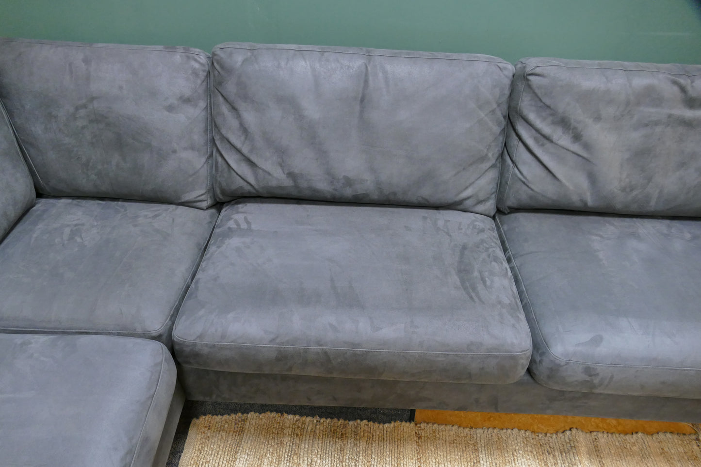 Refurbished Hoekbank Microvezel Antraciet