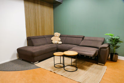 Refurbished Elektrische Hoekbank Bruin Woonsquare