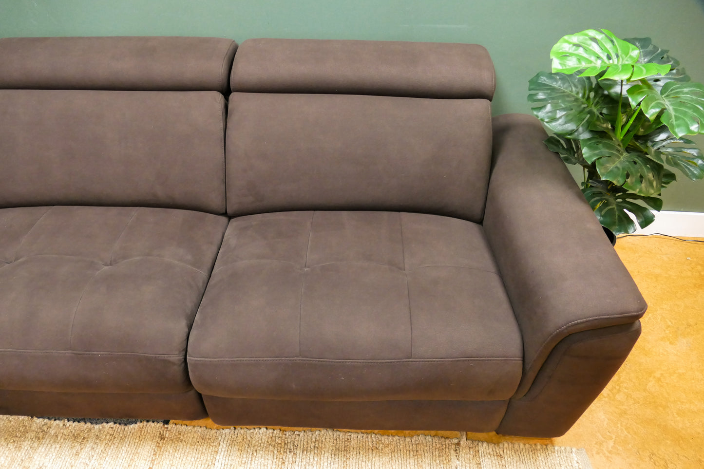 Refurbished Elektrische Hoekbank Bruin Woonsquare