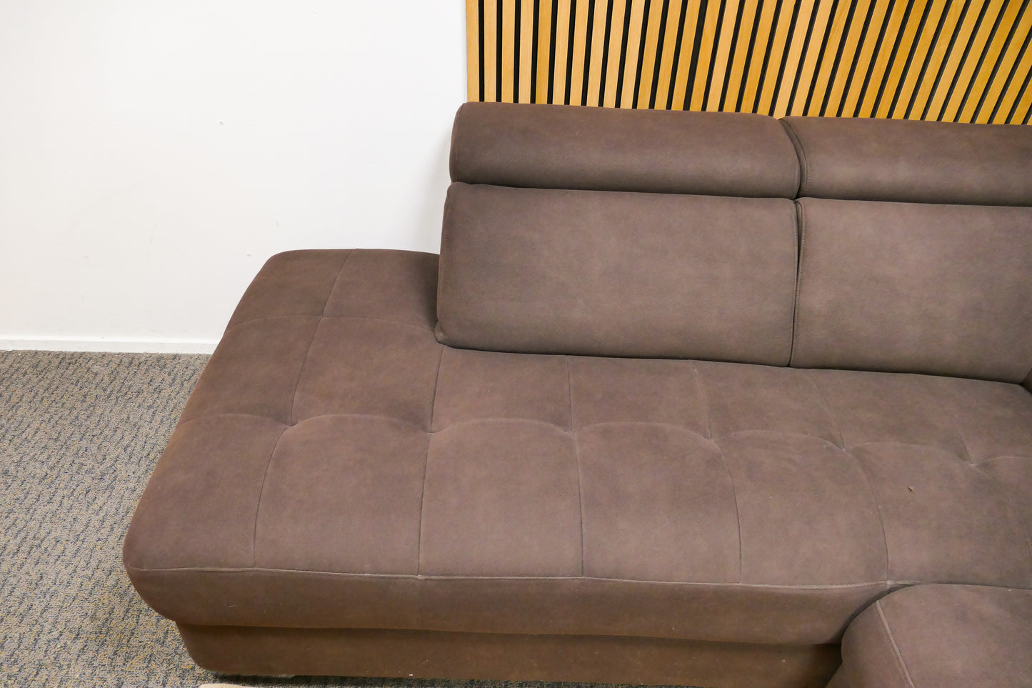 Refurbished Elektrische Hoekbank Bruin Woonsquare