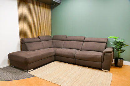 Refurbished Elektrische Hoekbank Bruin Woonsquare