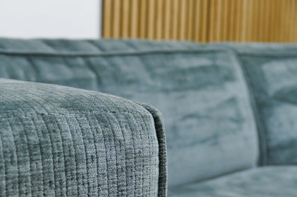 Refurbished Chaise Longue Luna Ribstof Turqouise