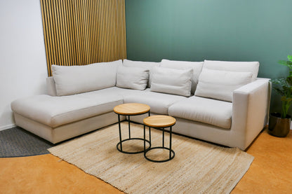 Refurbished Moderne Lounge Hoekbank Beige