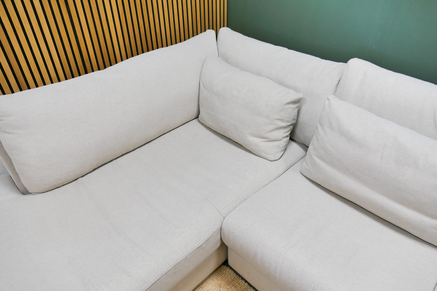 Refurbished Moderne Lounge Hoekbank Beige