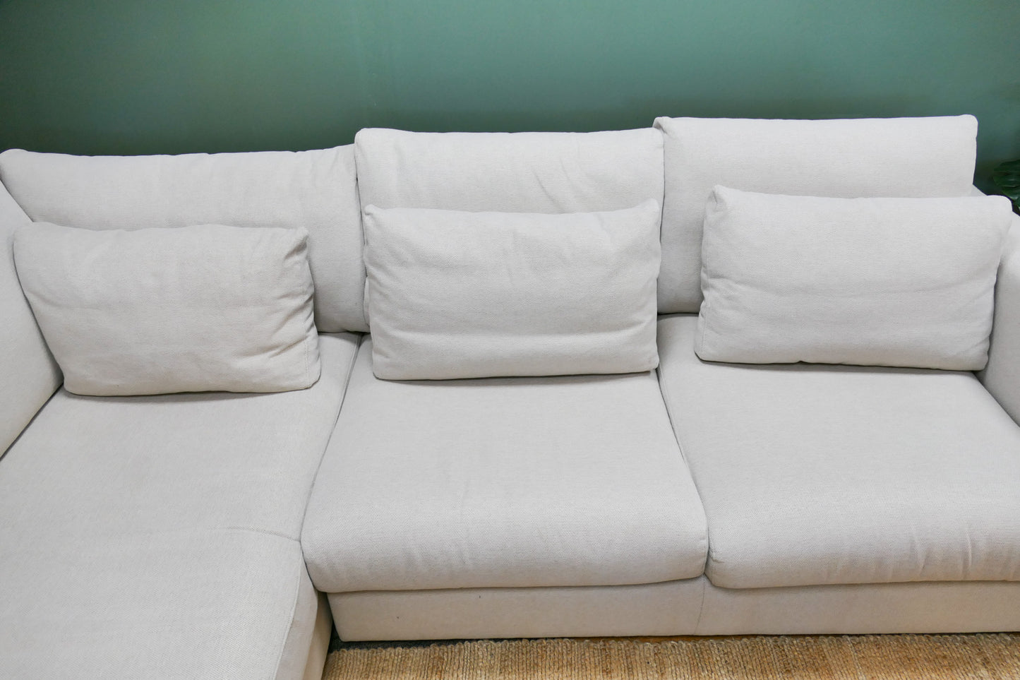 Refurbished Moderne Lounge Hoekbank Beige