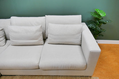 Refurbished Moderne Lounge Hoekbank Beige