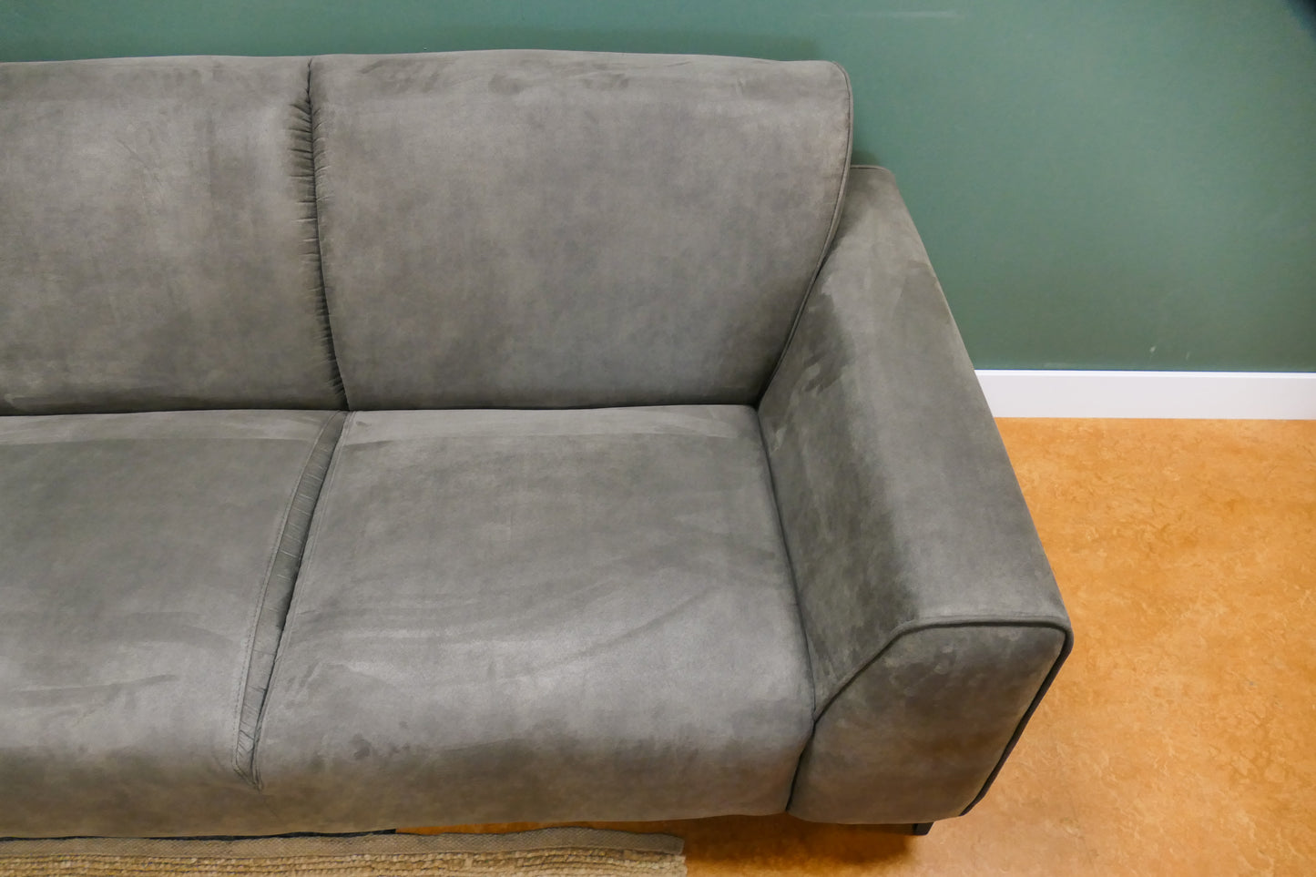 Refurbished Hoekbank Antraciet Microvezel