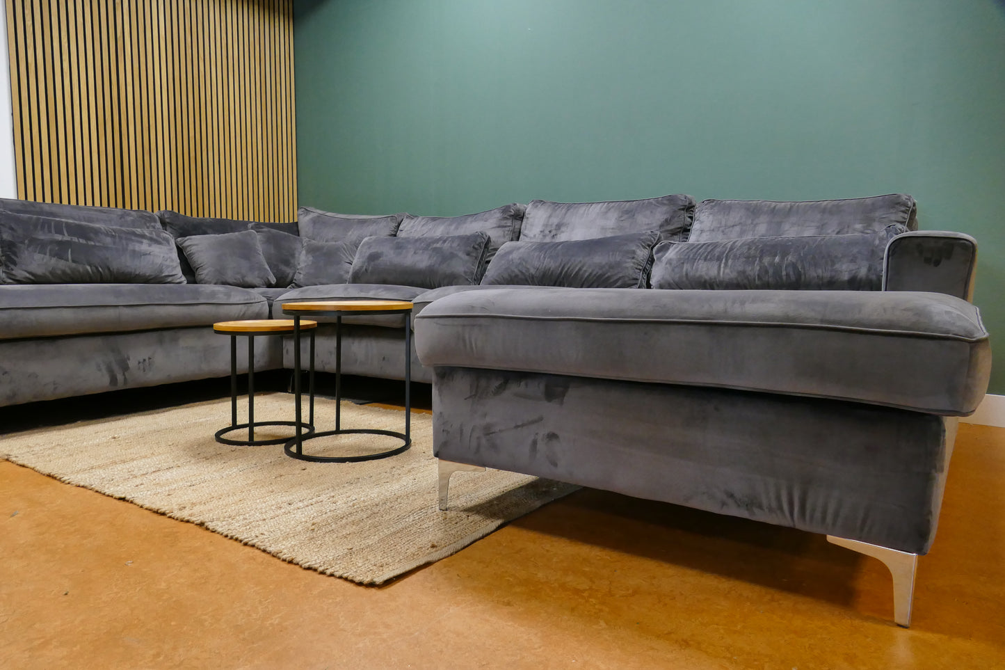 Refurbished U-bank Velvet Donkergrijs