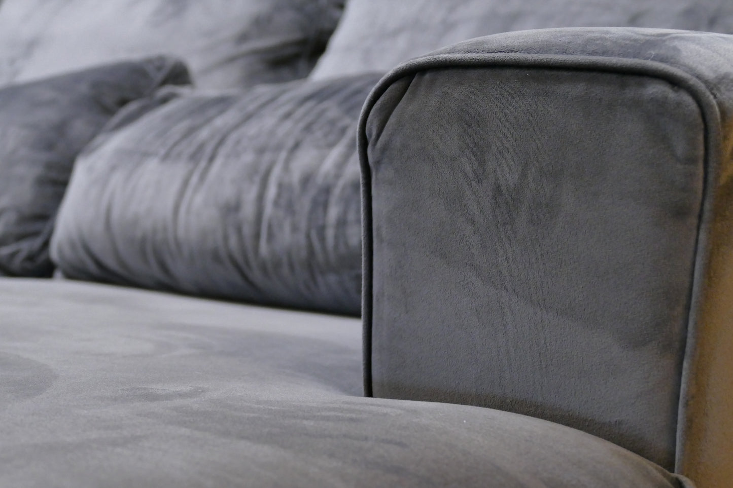 Refurbished U-bank Velvet Donkergrijs