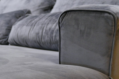 Refurbished U-bank Velvet Donkergrijs