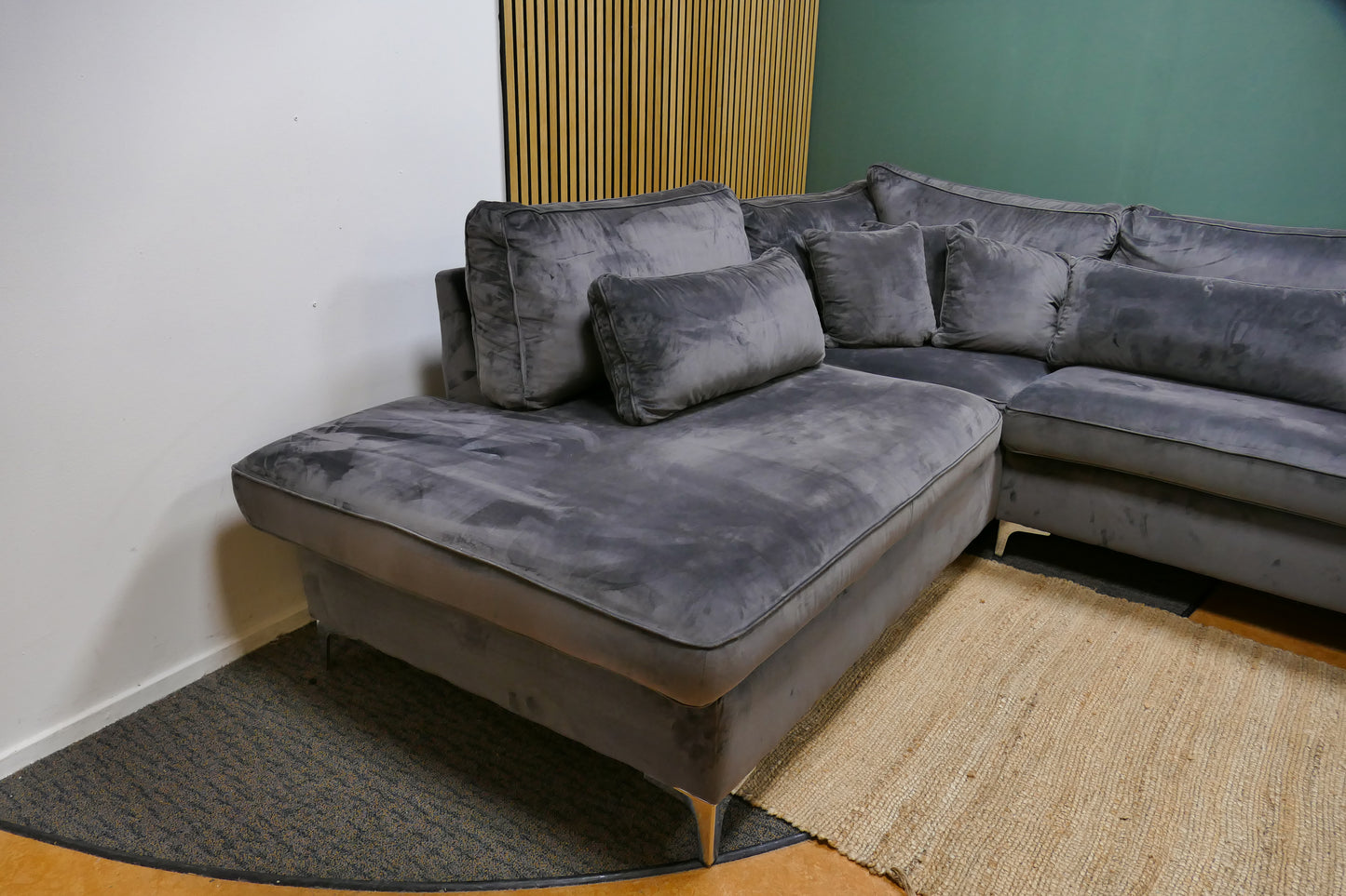 Refurbished U-bank Velvet Donkergrijs
