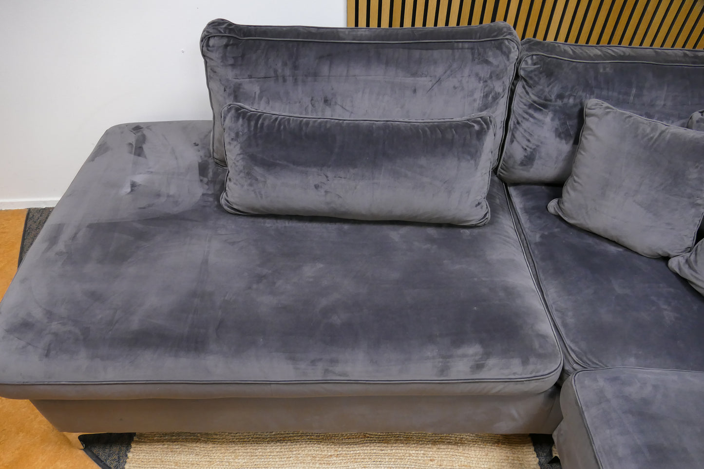 Refurbished U-bank Velvet Donkergrijs
