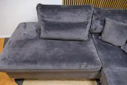 Refurbished U-bank Velvet Donkergrijs