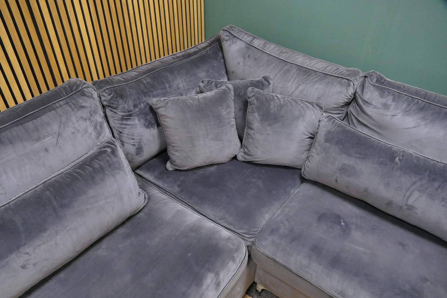 Refurbished U-bank Velvet Donkergrijs