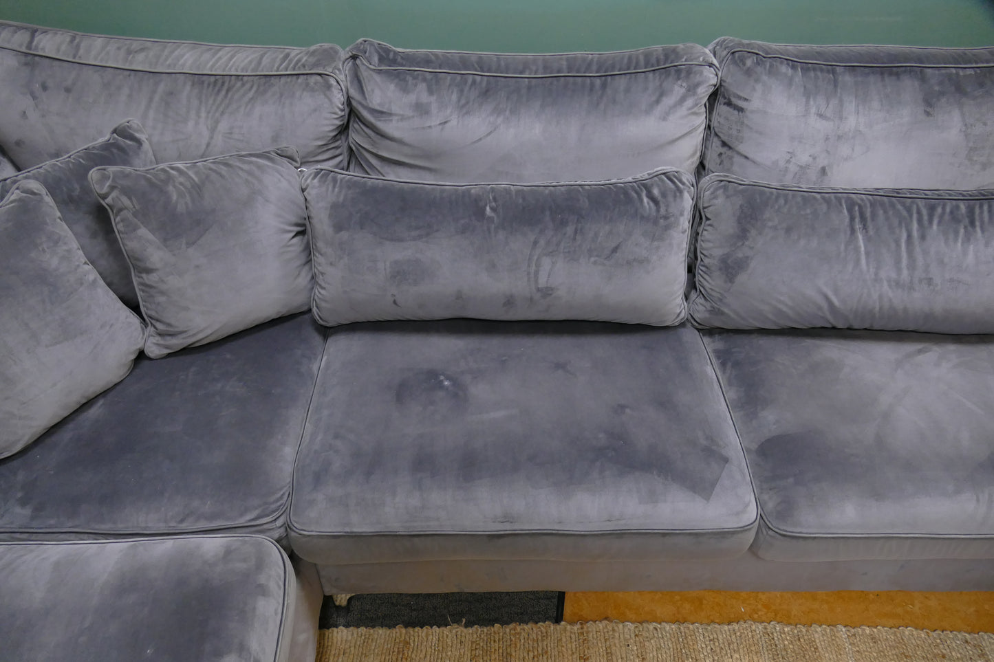 Refurbished U-bank Velvet Donkergrijs