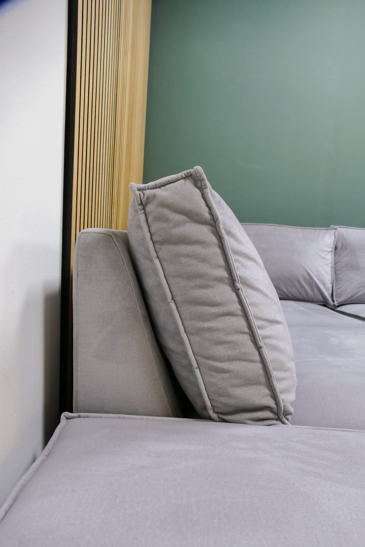 Refurbished U Bank Modulair Velvet Lichtgrijs