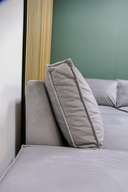 Refurbished U Bank Modulair Velvet Lichtgrijs