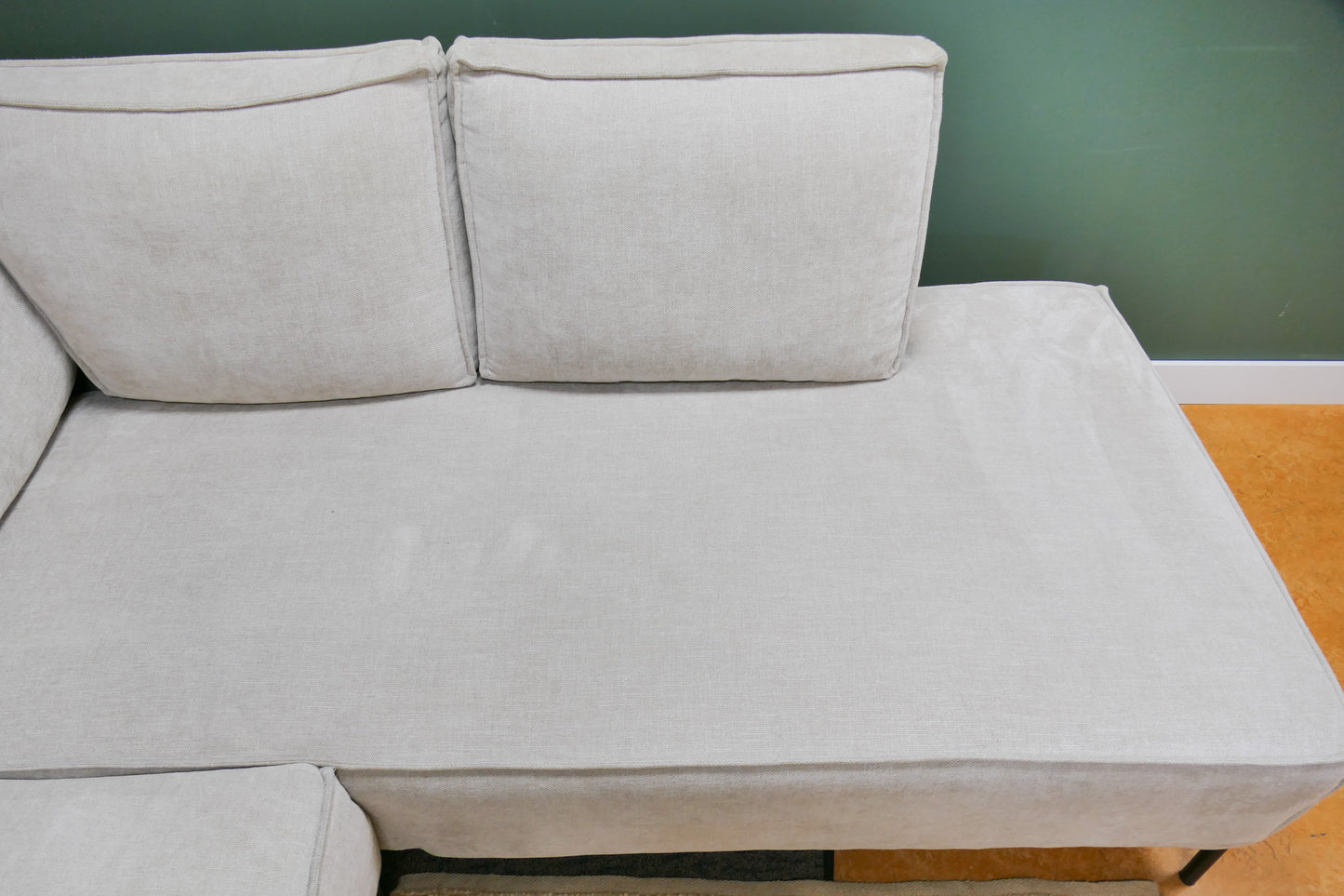 Refurbished Moderne Hoekbank Beige