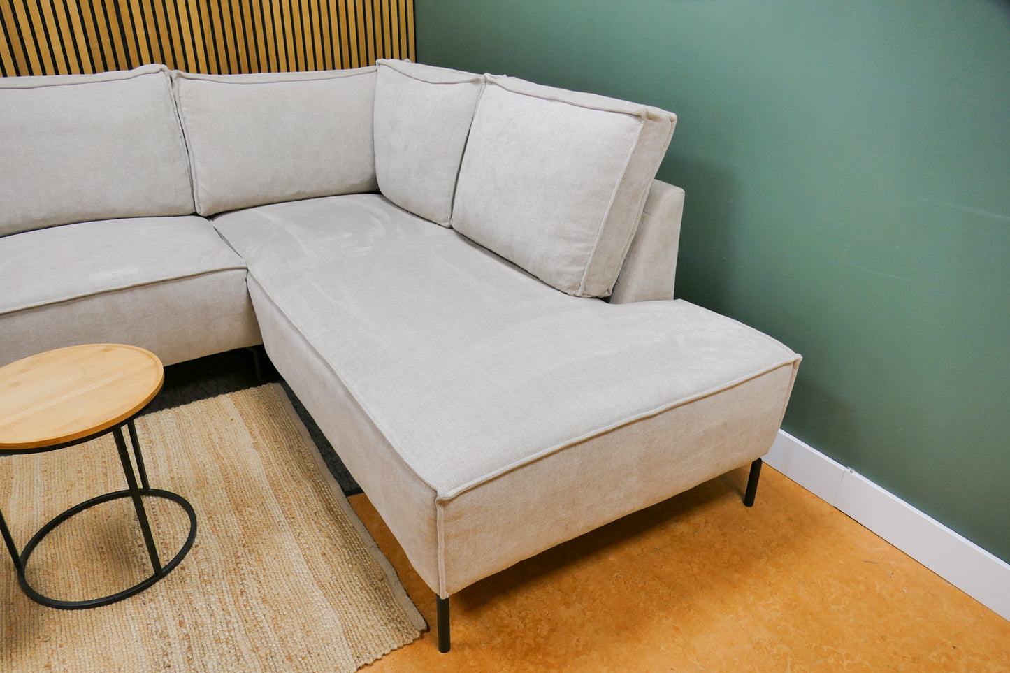 Refurbished Moderne Hoekbank Beige