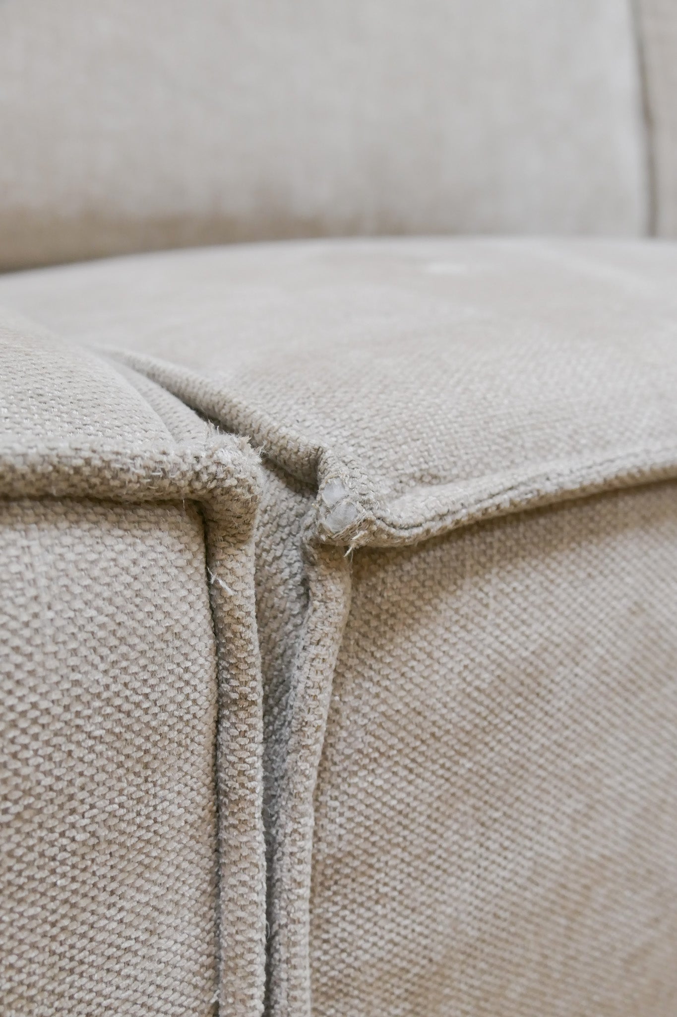 Refurbished Moderne Hoekbank Beige