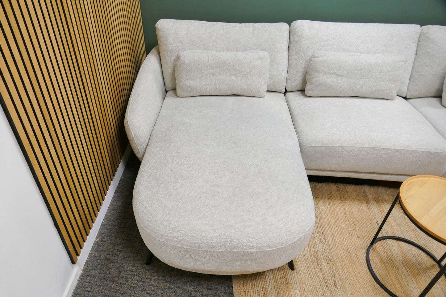 Refurbished Chaise Longue 24Seven Lucca Beige Bouclé