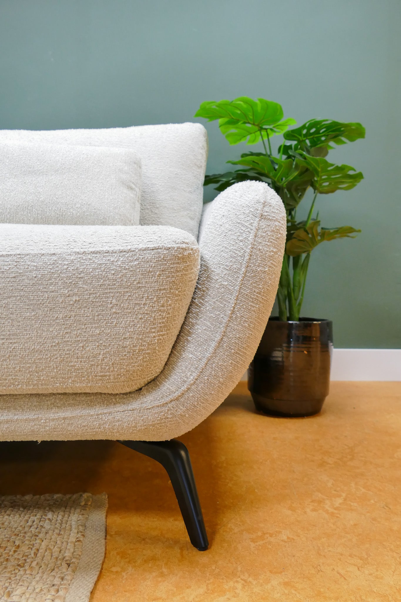 Refurbished Chaise Longue 24Seven Lucca Beige Bouclé