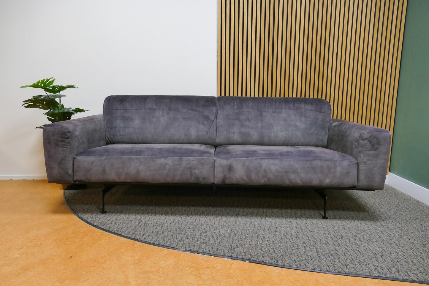 Refurbished 3-Zits Passe Partout Zico Velvet Donkergrijs