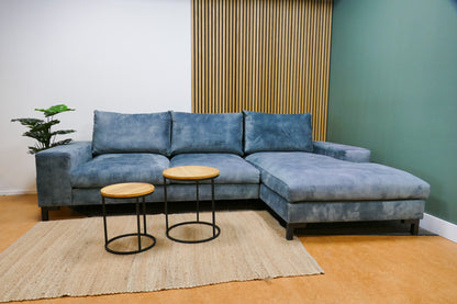 Refurbished Chaise Longue Velvet Turquoise