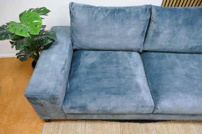 Refurbished Chaise Longue Velvet Turquoise