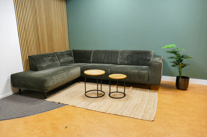 Refurbished Hoekbank BePurHome Velvet Groen