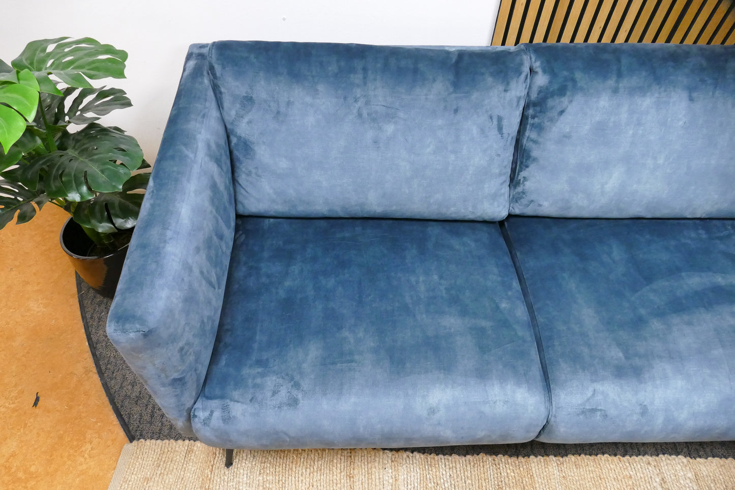 Refurbished Trendhopper Chaise Longue Lund Velvet Blauw