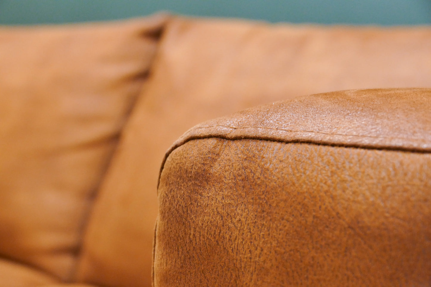 Refurbished Trendhopper Hoekbank Cognac Microvezel